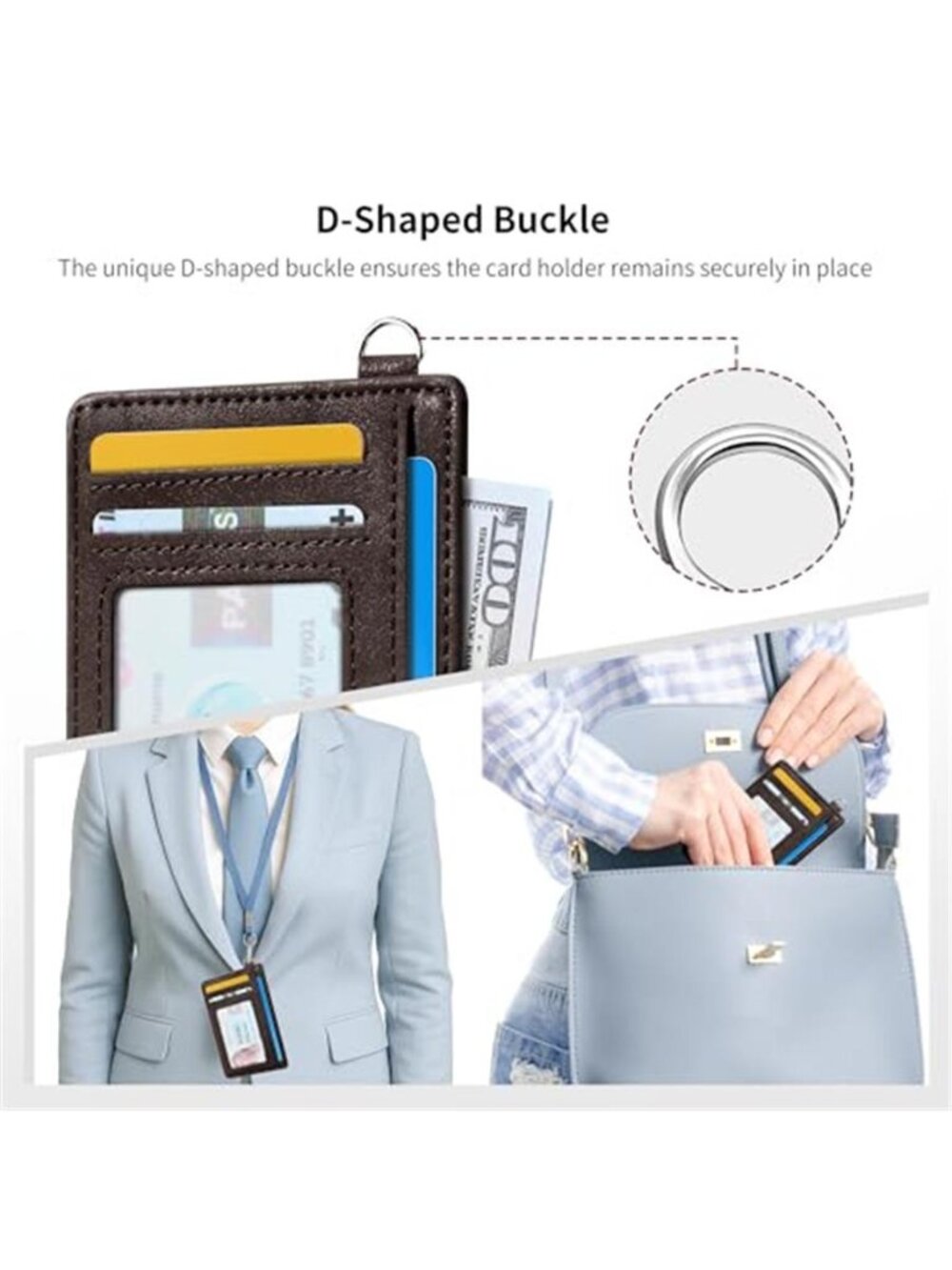 Slim Wallet, Credit Card Holder for Women, Minimalist Front Pocket RFID - Picture 4 of 7